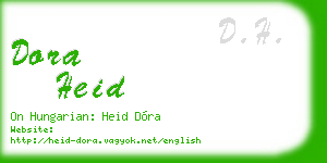 dora heid business card